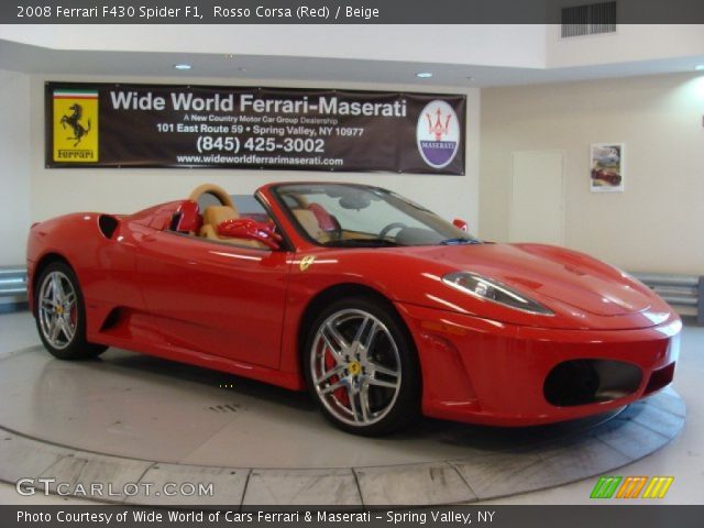 2008 Ferrari F430 Spider F1 in Rosso Corsa (Red)