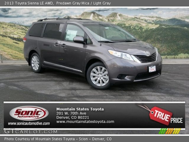 2013 Toyota Sienna LE AWD in Predawn Gray Mica