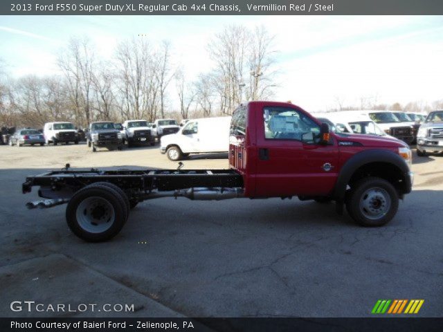 2013 Ford F550 Super Duty XL Regular Cab 4x4 Chassis in Vermillion Red
