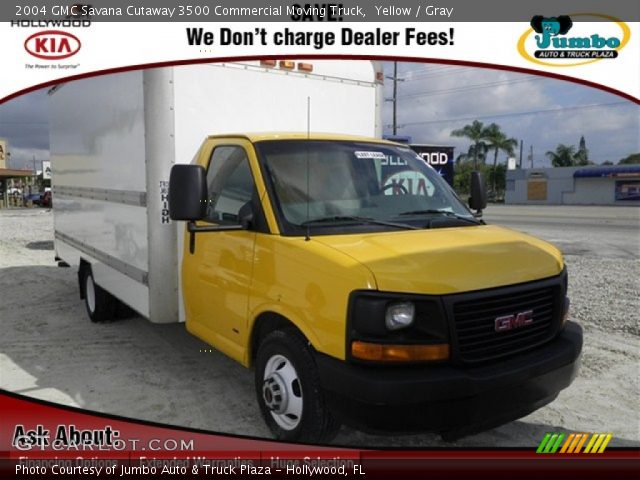 2004 GMC Savana Cutaway 3500 Commercial Moving Truck in Yellow