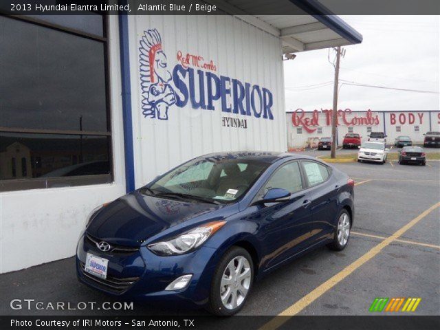 2013 Hyundai Elantra Limited in Atlantic Blue