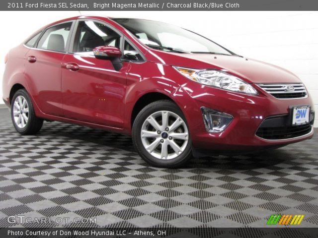 2011 Ford Fiesta SEL Sedan in Bright Magenta Metallic