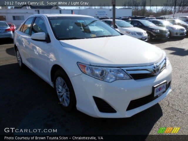 2012 Toyota Camry LE in Super White