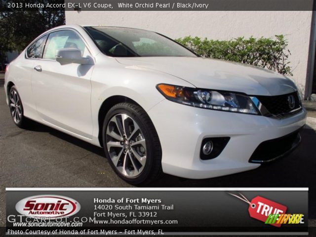 2013 Honda Accord EX-L V6 Coupe in White Orchid Pearl
