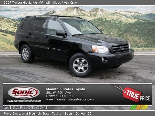 2007 Toyota Highlander V6 4WD in Black