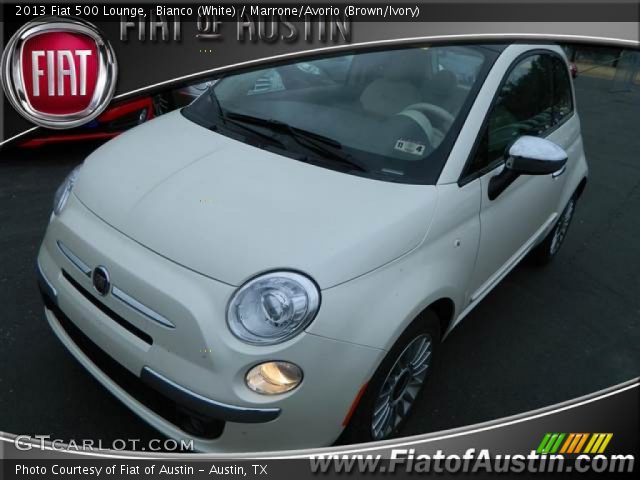 2013 Fiat 500 Lounge in Bianco (White)