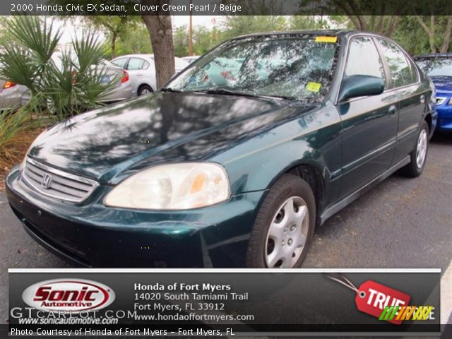 2000 Honda Civic EX Sedan in Clover Green Pearl