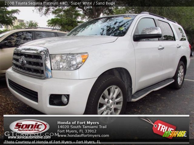 2008 Toyota Sequoia Platinum 4WD in Super White