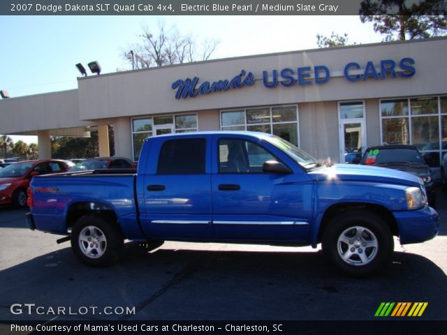 2007 Dodge Dakota SLT Quad Cab 4x4 in Electric Blue Pearl