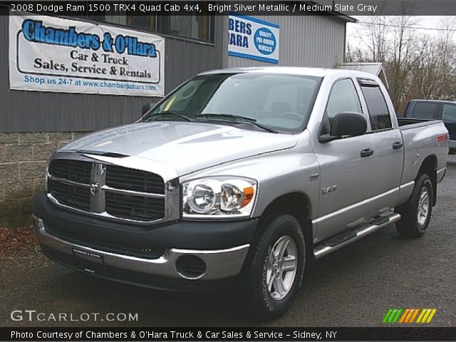2008 Dodge Ram 1500 TRX4 Quad Cab 4x4 in Bright Silver Metallic