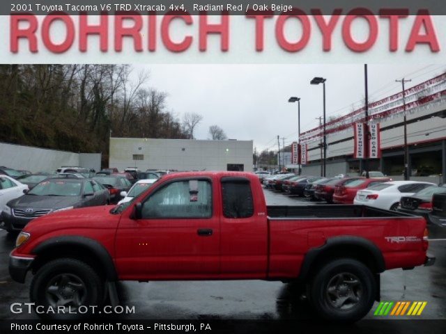2001 Toyota Tacoma V6 TRD Xtracab 4x4 in Radiant Red