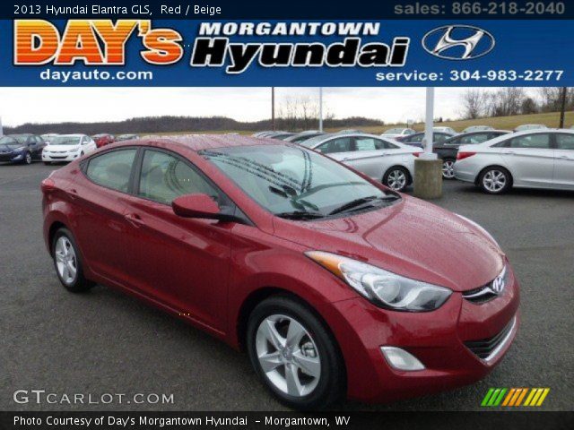 2013 Hyundai Elantra GLS in Red