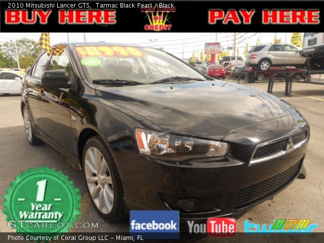 2010 Mitsubishi Lancer GTS in Tarmac Black Pearl