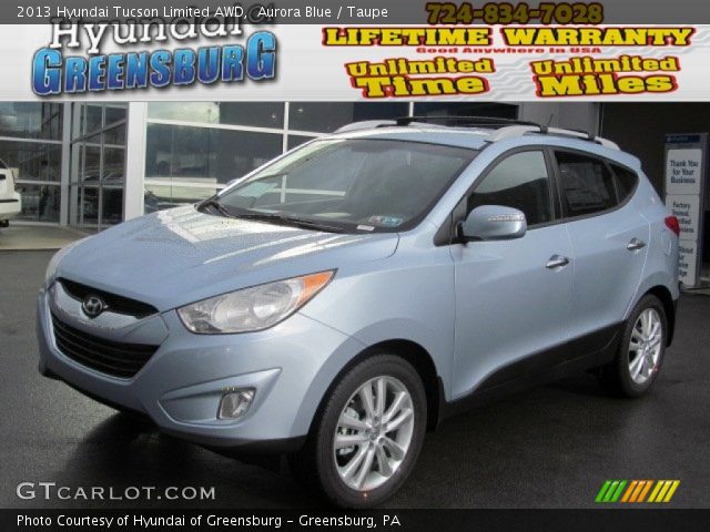 2013 Hyundai Tucson Limited AWD in Aurora Blue