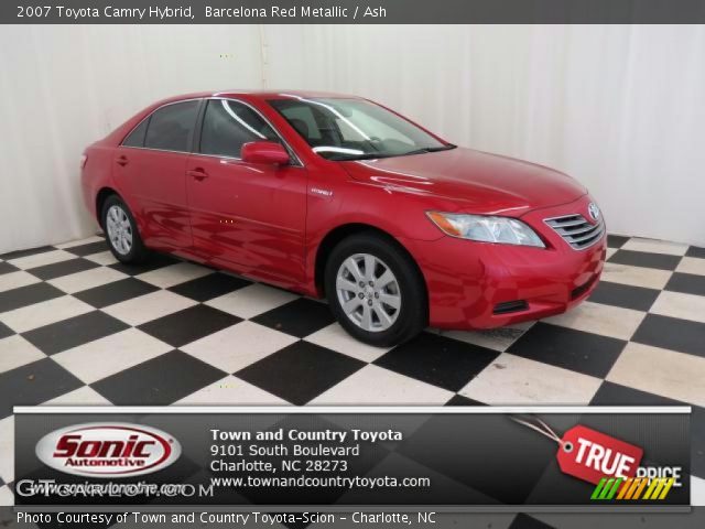 2007 Toyota Camry Hybrid in Barcelona Red Metallic