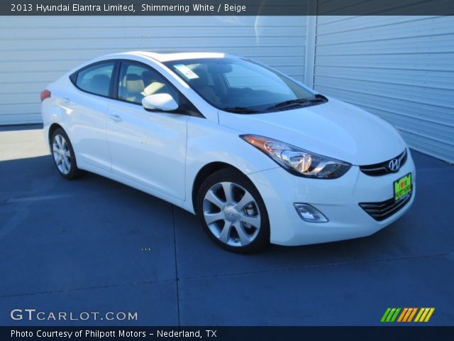 2013 Hyundai Elantra Limited in Shimmering White