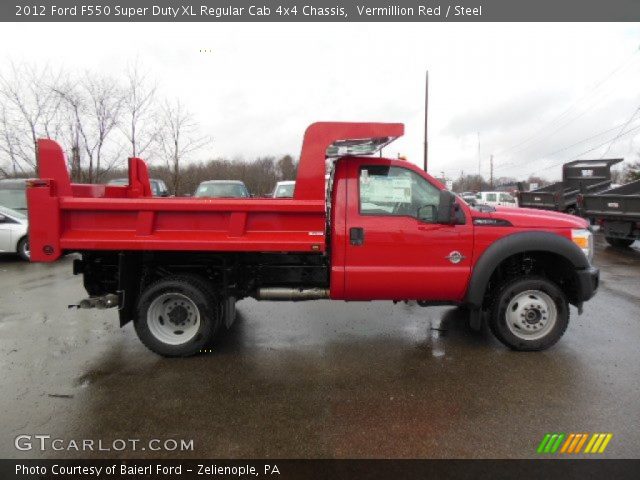 2012 Ford F550 Super Duty XL Regular Cab 4x4 Chassis in Vermillion Red