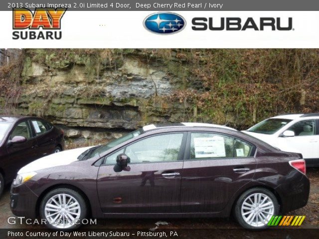 2013 Subaru Impreza 2.0i Limited 4 Door in Deep Cherry Red Pearl