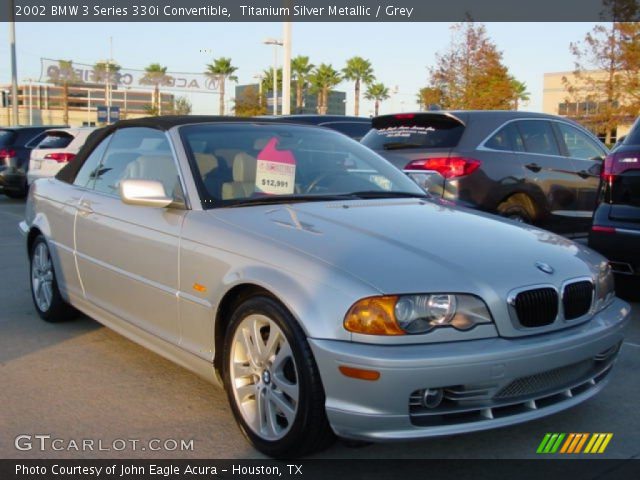 2002 BMW 3 Series 330i Convertible in Titanium Silver Metallic