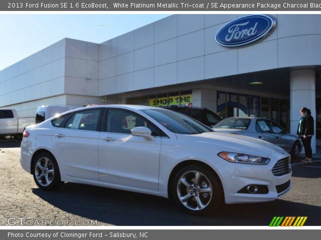 2013 Ford Fusion SE 1.6 EcoBoost in White Platinum Metallic Tri-coat