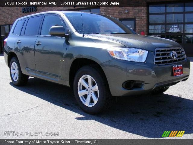 2008 Toyota Highlander 4WD in Cypress Green Pearl