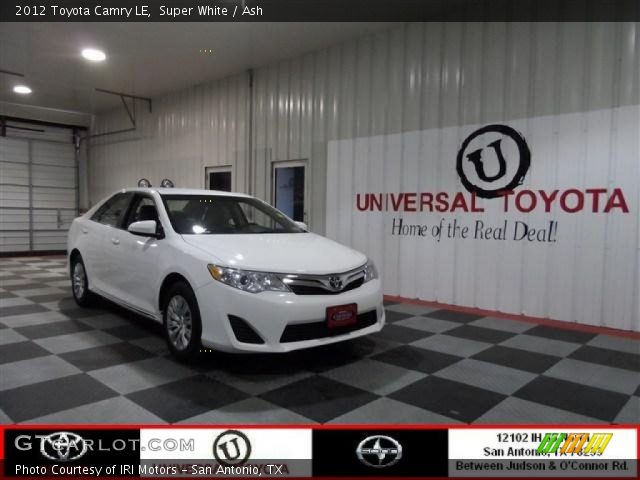 2012 Toyota Camry LE in Super White