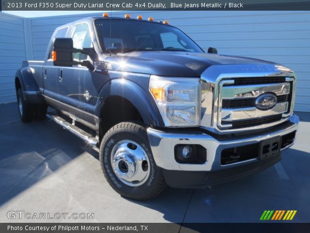 2013 Ford F350 Super Duty Lariat Crew Cab 4x4 Dually in Blue Jeans Metallic