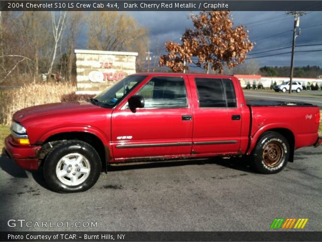 2004 Chevrolet S10 LS Crew Cab 4x4 in Dark Cherry Red Metallic
