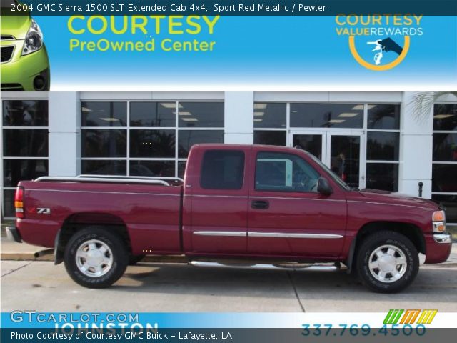 2004 GMC Sierra 1500 SLT Extended Cab 4x4 in Sport Red Metallic