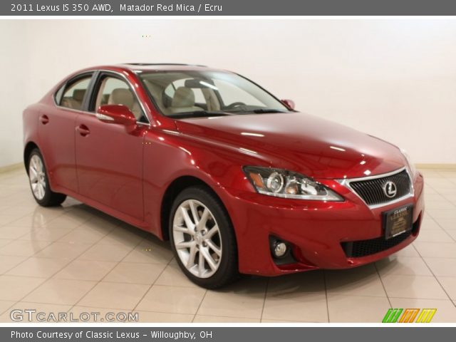 2011 Lexus IS 350 AWD in Matador Red Mica