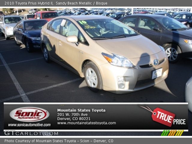 2010 Toyota Prius Hybrid II in Sandy Beach Metallic