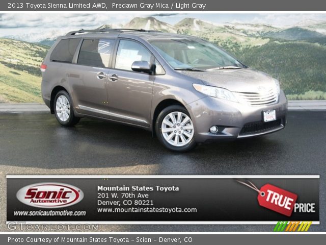 2013 Toyota Sienna Limited AWD in Predawn Gray Mica