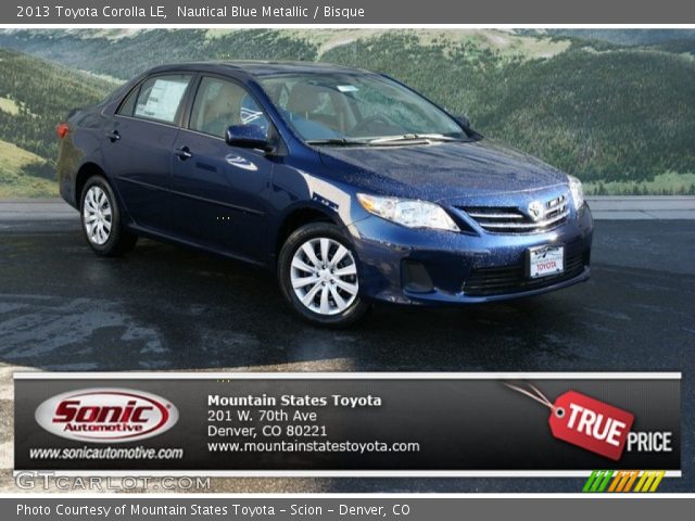 2013 Toyota Corolla LE in Nautical Blue Metallic