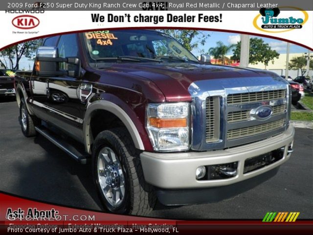 2009 Ford F250 Super Duty King Ranch Crew Cab 4x4 in Royal Red Metallic
