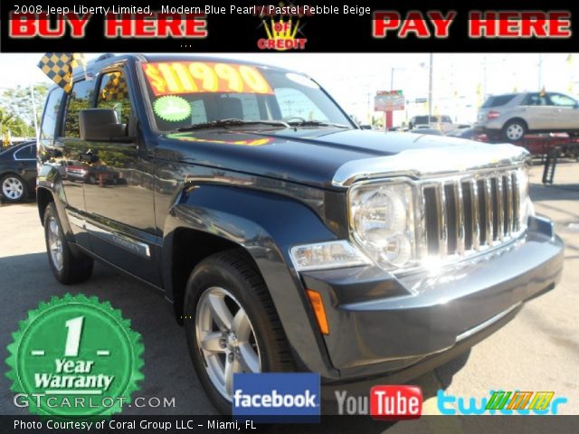 2008 Jeep Liberty Limited in Modern Blue Pearl