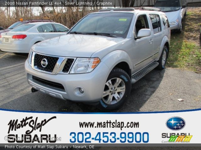 2008 Nissan Pathfinder LE 4x4 in Silver Lightning