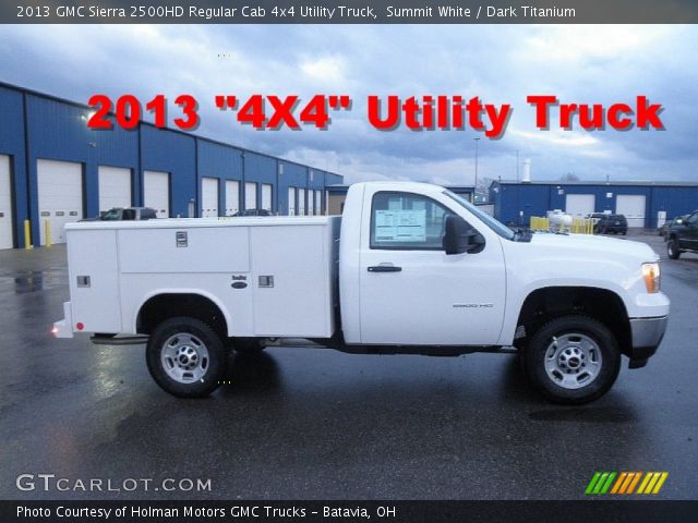 2013 GMC Sierra 2500HD Regular Cab 4x4 Utility Truck in Summit White