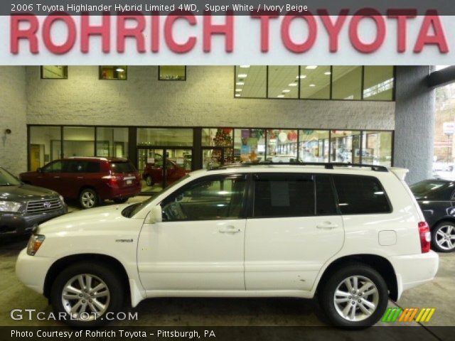 2006 Toyota Highlander Hybrid Limited 4WD in Super White