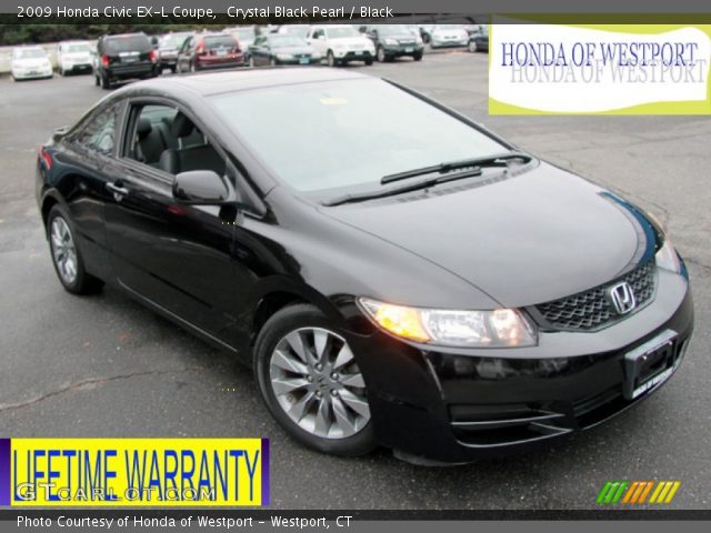 2009 Honda Civic EX-L Coupe in Crystal Black Pearl