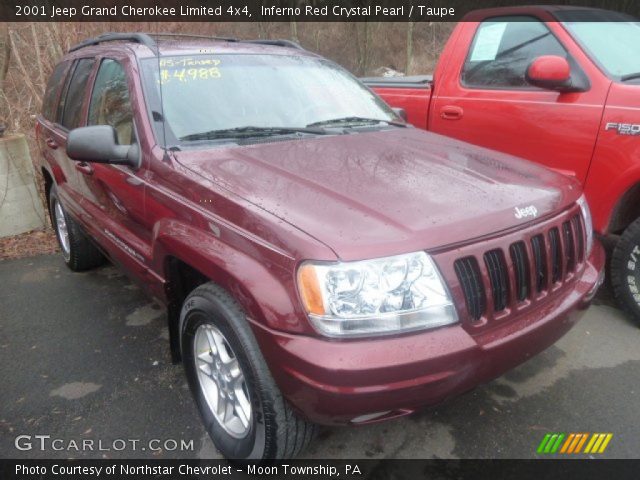 2001 Jeep Grand Cherokee Limited 4x4 in Inferno Red Crystal Pearl