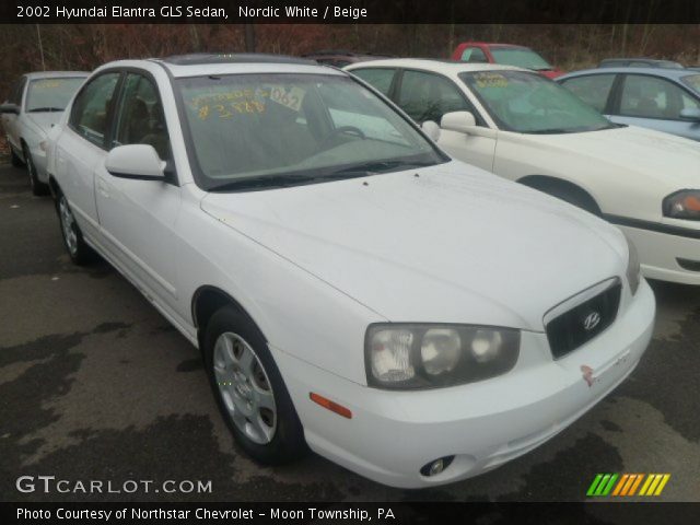 2002 Hyundai Elantra GLS Sedan in Nordic White
