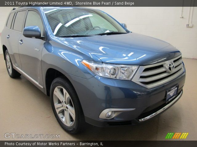 2011 Toyota Highlander Limited 4WD in Shoreline Blue Pearl