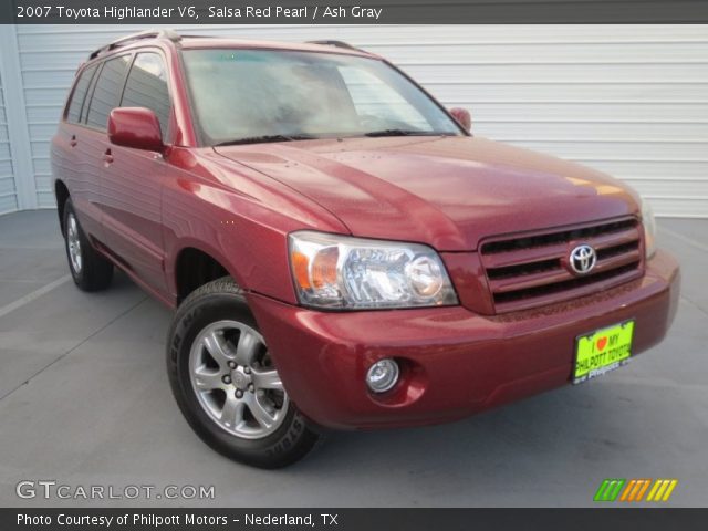 2007 Toyota Highlander V6 in Salsa Red Pearl