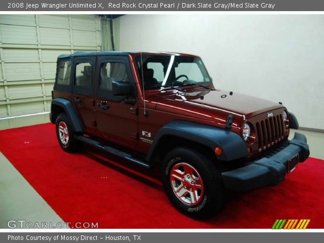 2008 Jeep Wrangler Unlimited X in Red Rock Crystal Pearl