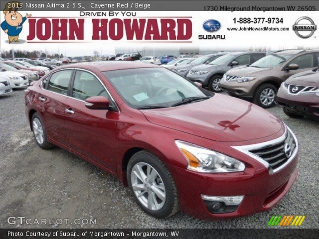 2013 Nissan Altima 2.5 SL in Cayenne Red