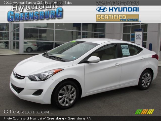 2011 Hyundai Elantra GLS in Pearl White