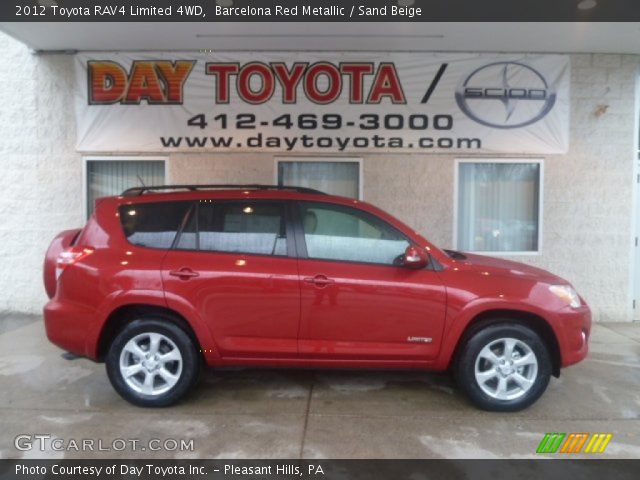 2012 Toyota RAV4 Limited 4WD in Barcelona Red Metallic