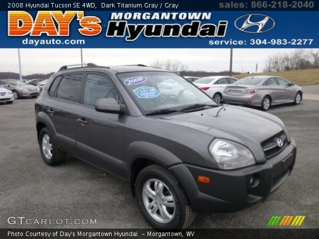2008 Hyundai Tucson SE 4WD in Dark Titanium Gray