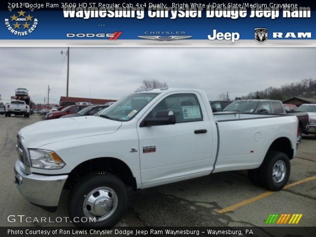2012 Dodge Ram 3500 HD ST Regular Cab 4x4 Dually in Bright White