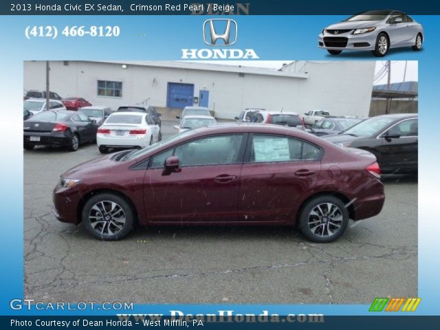 2013 Honda Civic EX Sedan in Crimson Red Pearl